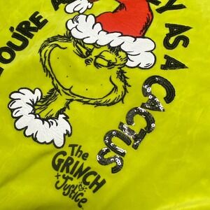 JUSTICE & Grinch sweater Girl size XL sweater Holiday sweater holiday outfit